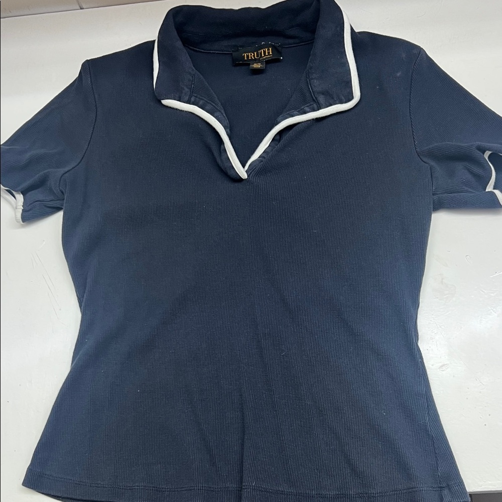 Truth Women's Dark Blue Short Sleeve Top